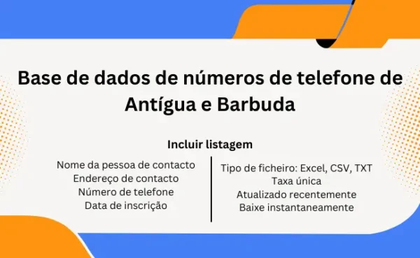 Base de dados de números de telefone de Antígua e Barbuda