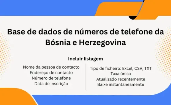 Base de dados de números de telefone da Bósnia e Herzegovina