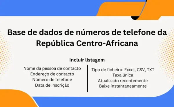 Base de dados de números de telefone da República Centro-Africana