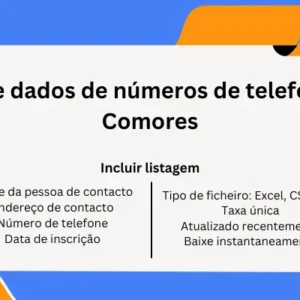 Base de dados de números de telefone das Comores