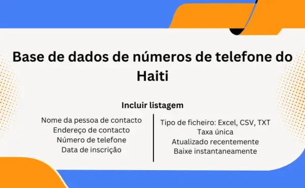 Base de dados de números de telefone do Haiti