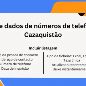Base de dados de números de telefone do Cazaquistão