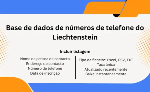 Base de dados de números de telefone do Liechtenstein