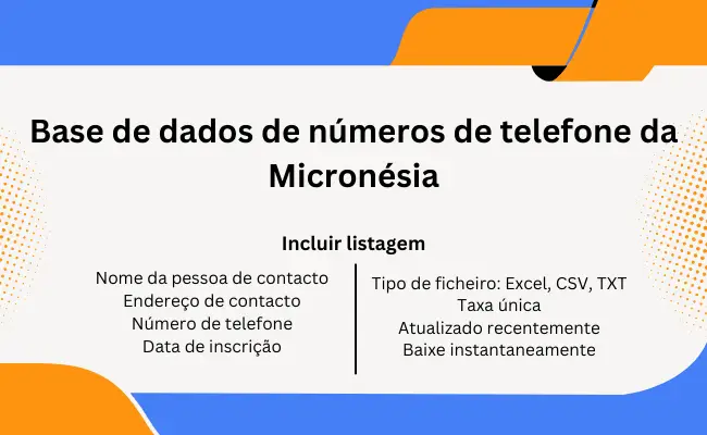 Base de dados de números de telefone da Micronésia