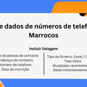 Base de dados de números de telefone de Marrocos