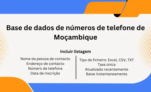 Base de dados de números de telefone de Moçambique