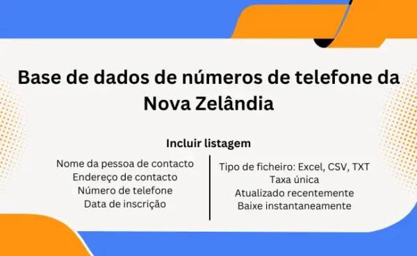 Base de dados de números de telefone da Nova Zelândia