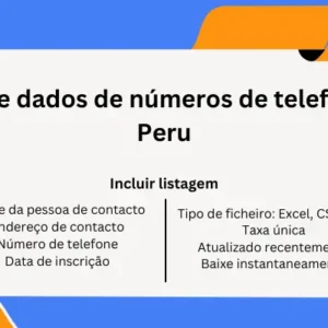 Base de dados de números de telefone do Peru