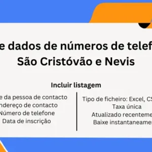 Base de dados de números de telefone de São Cristóvão e Nevis