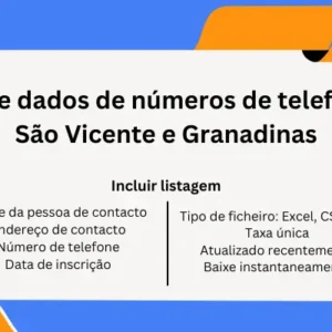 Base de dados de números de telefone de São Vicente e Granadinas