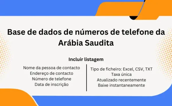 Base de dados de números de telefone da Arábia Saudita