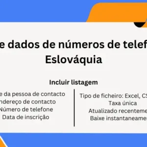 Base de dados de números de telefone da Eslováquia