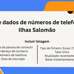 Base de dados de números de telefone das Ilhas Salomão