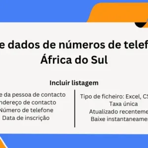 Base de dados de números de telefone da África do Sul