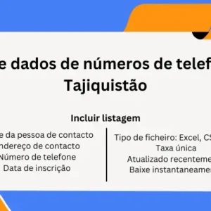 Base de dados de números de telefone do Tajiquistão