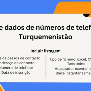 Base de dados de números de telefone do Turquemenistão