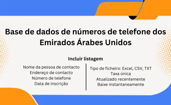 Base de dados de números de telefone dos Emirados Árabes Unidos