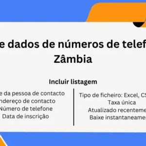 Base de dados de números de telefone da Zâmbia