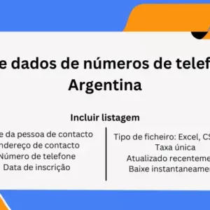 Base de dados de números de telefone da Argentina