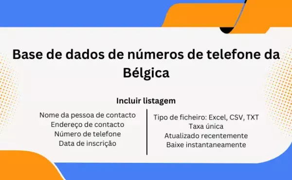 Base de dados de números de telefone da Bélgica