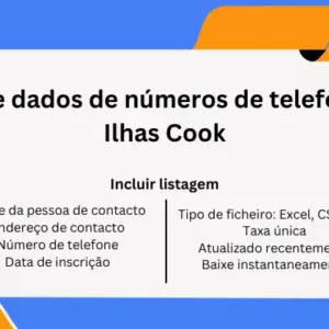 Base de dados de números de telefone das Ilhas Cook