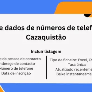 Base de dados de números de telefone do Cazaquistão