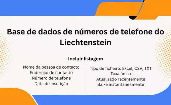 Base de dados de números de telefone do Liechtenstein