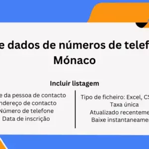Base de dados de números de telefone do Mónaco