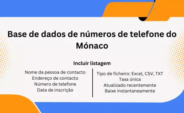 Base de dados de números de telefone do Mónaco