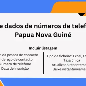 Base de dados de números de telefone de Papua Nova Guiné