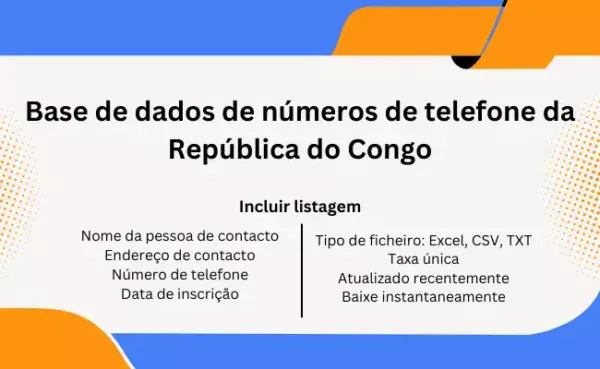 Base de dados de números de telefone da República do Congo