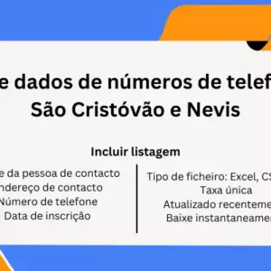 Base de dados de números de telefone de São Cristóvão e Nevis
