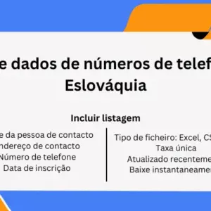 Base de dados de números de telefone da Eslováquia