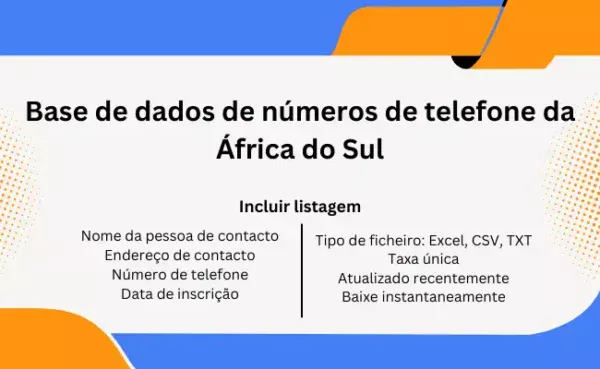 Base de dados de números de telefone da África do Sul