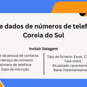 Base de dados de números de telefone da Coreia do Sul