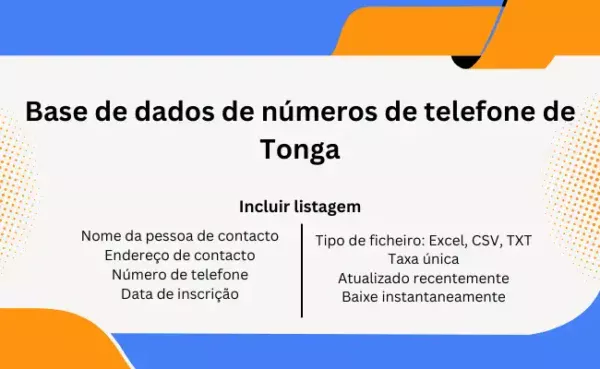 Base de dados de números de telefone de Tonga
