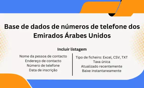 Base de dados de números de telefone dos Emirados Árabes Unidos